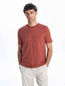 Bisiklet Yaka ?izgili Erkek Ti??rt