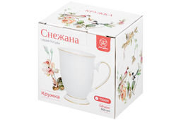Кружка 300 мл 12*8,5*10,5 см Снежана на ножке, зол ободок - Elan gallery фото 10