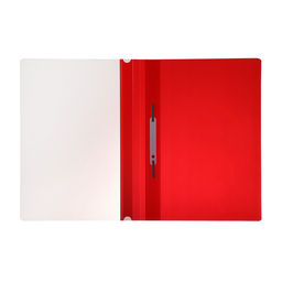 Цена за 20 шт. Папка - скоросшиватель Calligrata, А4.160 мкм, красная, прозрачный верх