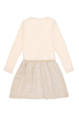 K_z _ocuk Krem Melanj Triko Elbise - U.s. polo assn фото 4