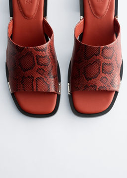 Sandalias de piel con tac?n ancho - H&m фото 5