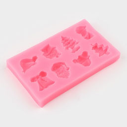 Молд для заливки новогодний Снежные, силикон, 11.8?7 см, розовый - Simaland фото 2