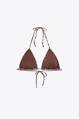 POLKA DOT TRIANGLE BIKINI TOP - Zara фото 7
