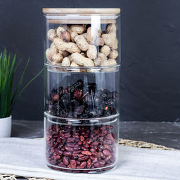 Банка для хранения 3-х ярусная бамбуковая крышка 8 см / LCSC33-8 /уп 40/ - Галеонтрейд фото 13