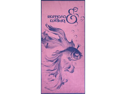 Полотенце махровое 6с102.411ж1 Золотая рыбка(пурпурн3) 67х150см