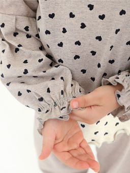 Пижама с брюками Китти серый меланж 33067