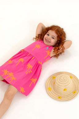 Розовое трикотажное платье без рукавов для девочки Неожиданная скидка в корзине - U.s. polo assn фото 3