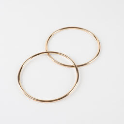 Цена за 2 шт. Ручки для сумки «Круг», металлические, d = 10 см, 2 шт, цвет золотой