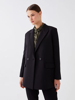 D?z Uzun Kollu Kad?n Blazer Ceket