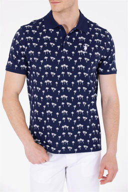 U. S. Polo Assn Мужская темно-синяя футболка с воротником-поло - U.s. polo assn фото 13