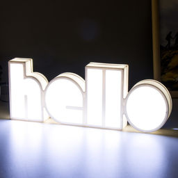 Фигурка светящаяся RISALUX «Хеллоу», LED-ночник, USB, от батареек 3×АА, белый, 36×13×4 см