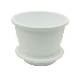 Горшок для цветов п/эт. "Радуга" №2 1,8л (белый)