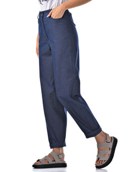 Хлопковые деним брюки