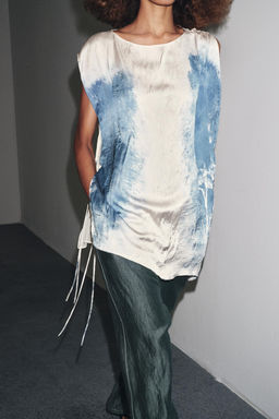 LINEN BLEND TROUSERS WITH CONTRAST STITCHING - Zara фото 10