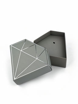 Цена за 5 шт. Коробка подарочная под бижутерию «Серая, тиснение», 10×9×3.5 см