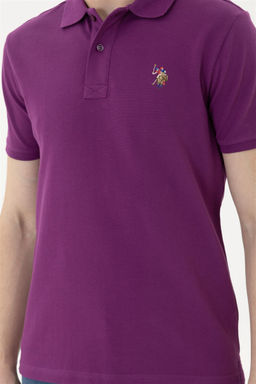 Мужская фиолетовая базовая футболка - U.s. polo assn фото 6