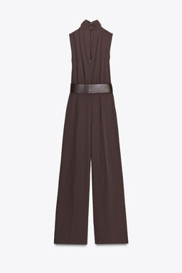 SLEEVELESS JUMPSUIT WITH BELT - Zara фото 7