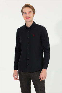 U. S. Polo Assn / Рубашка мужская черная Uzunkol Basic - U.s. polo assn фото 9