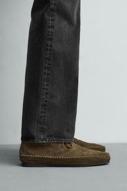 ZAPATO PIEL SUELA VIBRAM® AARON LEVINE X ZARA / Bronce