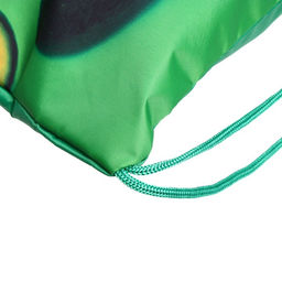 Мешок для обуви с карманом 420 х 340 мм, Calligrata МСО-7С, (мягкий полиэстер, плотность 210D), Ежик с Авокадо зеленое  фото 5