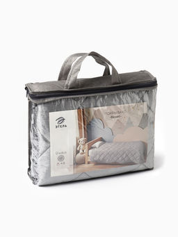 Покрывало Этель 1.5 сп 120×200±5 см, серый, велюр, 100% п/э