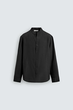 CAMISA FLUIDA CUELLO TIRA / Negro - Zara фото 6