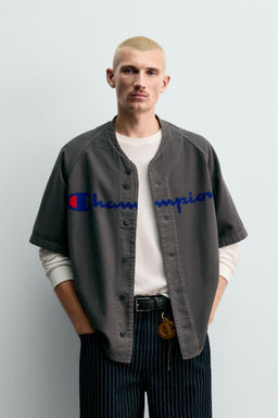 CHAMPION ® X ZARA PRINTED BASEBALL SHIRT  фото 2