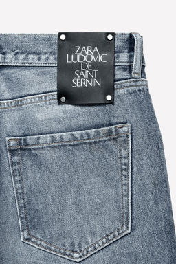 LUDOVIC DE SAINT SERNIN x ZARA WAXED FLARE FIT JEANS  фото 4