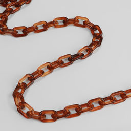 Цепочка для сумки, пластиковая, 31 19 мм, 120 см, цвет коричневый
