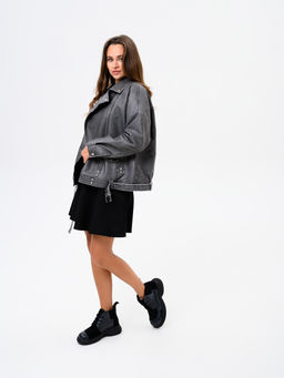 Ботинки 305.927bl.Вакса черная+черная замша/байка