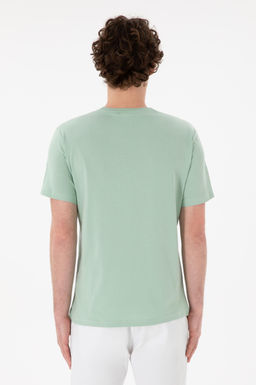 Erkek Regular Fit Bisiklet Yaka Su Ye_ili Basic Ti__rt Sepette S_rpriz _ndirim - U.s. polo assn фото 6