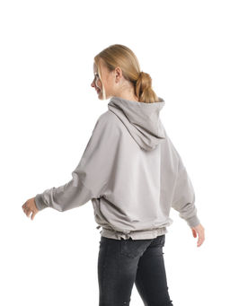 Толстовка на молнии с капюшоном 22-7640 серый - Mini maxi фото 5