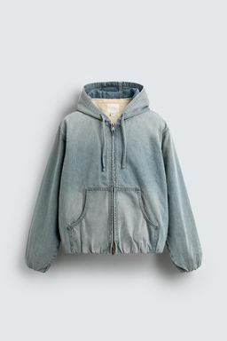 DENIM HOODIE JACKET - Zara фото 7