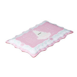 Блюдо стеклянное прямоугольное Доляна «Счастливого Нового года», 29.5×19 см, цвет красный