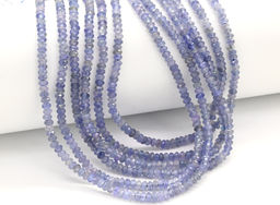 Бусины из танзанита рондель гр.4мм, 39см, 165 бусины Радуга камня