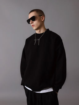 Свитшот оверсайз К501 Черный от фабрики Спортсоло