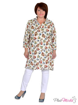Туника-рубашка Модель №864 размеры 44-80 - Plusmoda фото 3