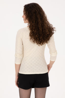 Kad_n Krem Sweatshirt - U.s. polo assn фото 5