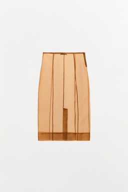 ORGANZA MIDI SKIRT - Zara фото 3