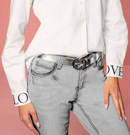 Блузка рубашечного кроя, экрю - Heine фото 5