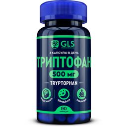 Триптофан, аминокислота для спокойствия и настроения, нормализует сон, 90 капсул
