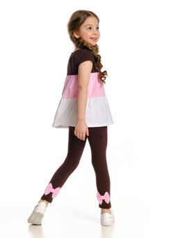 Футболка для девочки UD 1567 розовый/кофе - Mini maxi фото 4