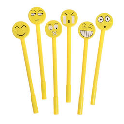 Цена за 12 шт. Ручка - прикол гелевая «Смайл», МИКС