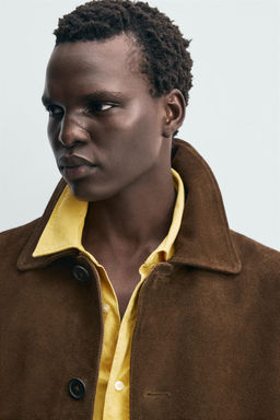 LEATHER SUEDE JACKET - Zara фото 7