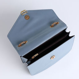 Сумка женская мессенджер на магните, 20×6×13 см, голубая