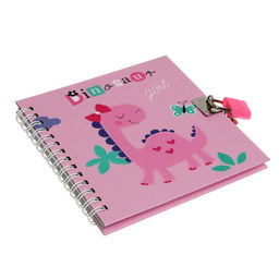 Записная книжка подарочная формат А6+, 45 листов, на замке, на гребне, линия, Дино, МИКС - Calligrata фото 3