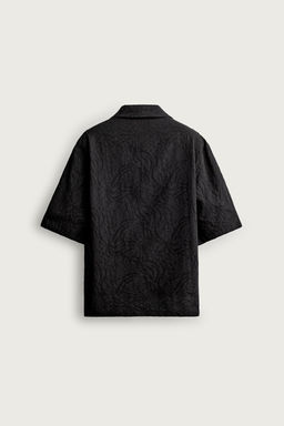 CAMISA POLO RELAXED FIT JACQUARD / Negro - Zara фото 8