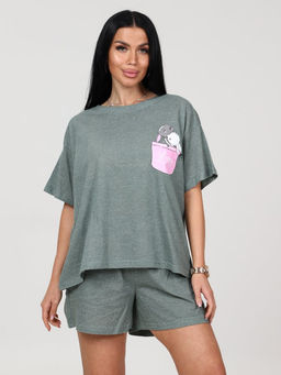 309 ДОМАШНИЙ КОСТЮМ шорты (Ментол)