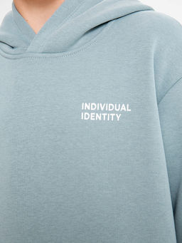 Худи для мальчиков серо-голубой с печатью - Mark formelle фото 5