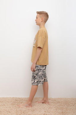 Crockid _ КБ 2799/перу,милитари на бежевом пижама для мал